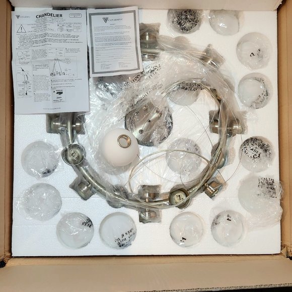 20-light Chandelier - Canarm Esha - Brushed Nickel (COPY) - Picture 2 of 2